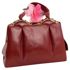 Burgundy leather bag