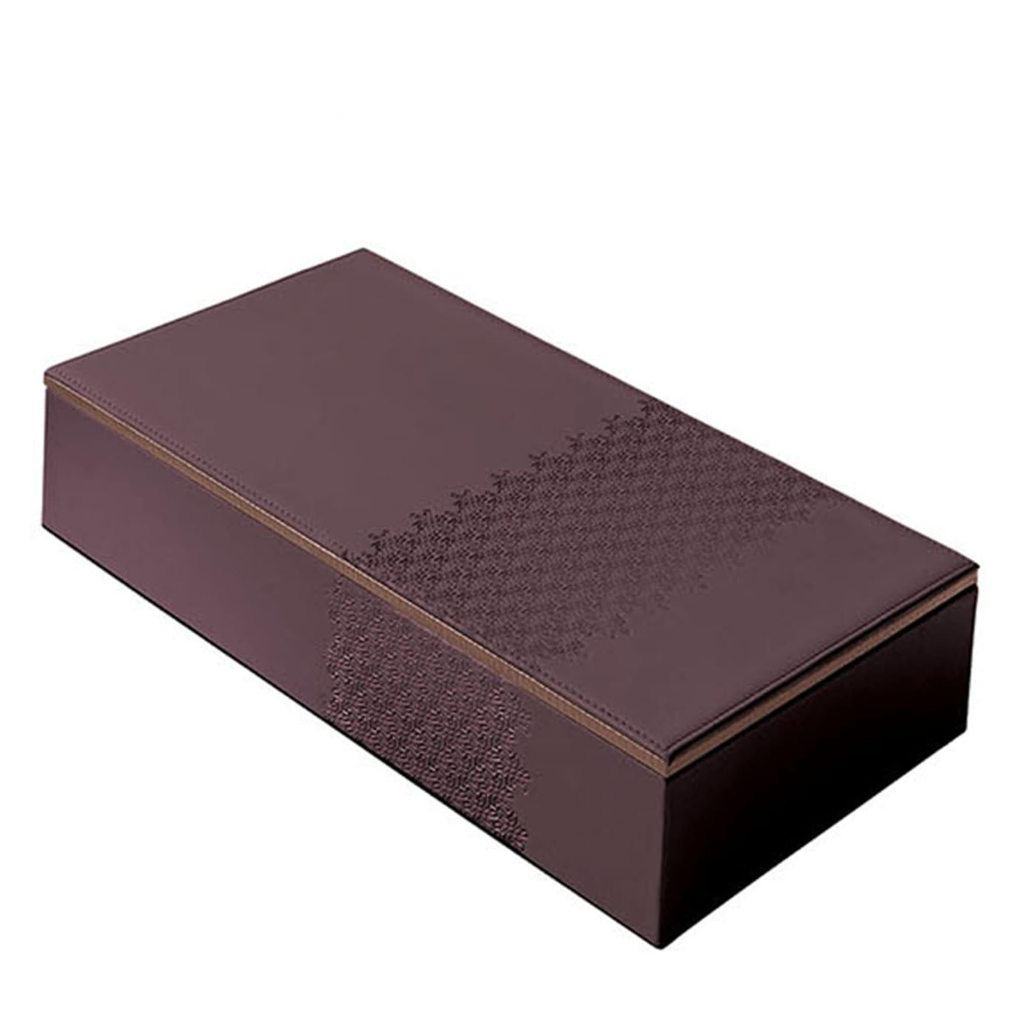 Burgundy Leather-Covered Box For Sale