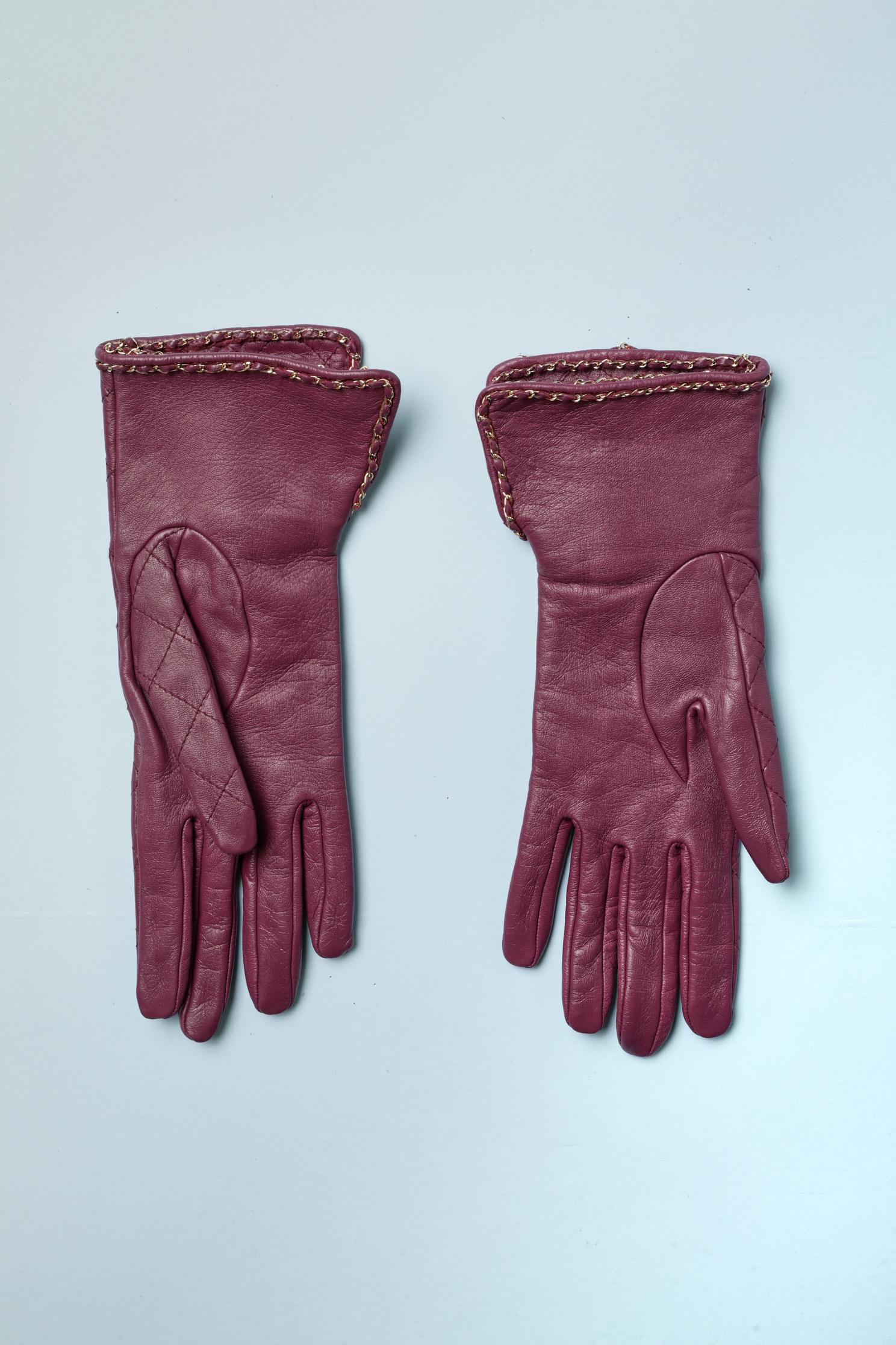 chanel gloves leather