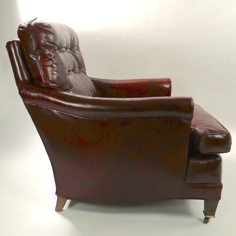 20th Century Burgundy Leather Lounge, Club Chair