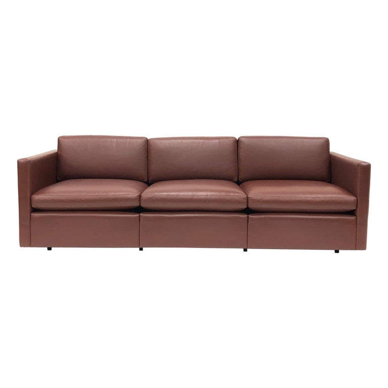 Burdy Leather Sofa By Charles, Leather Sofas Las Vegas Nv