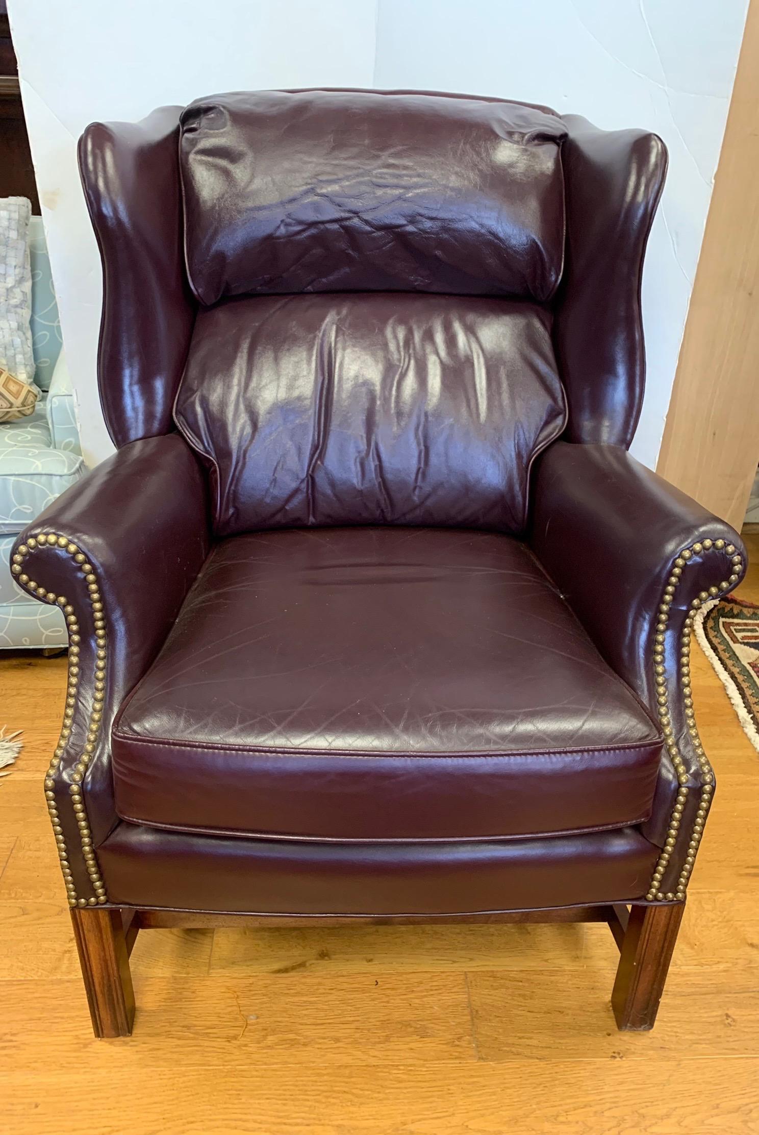 burgundy chair