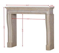 Burgundy Marble Stone Fireplace Surround - Compact Elegant Mantle - 123 cm Wide
