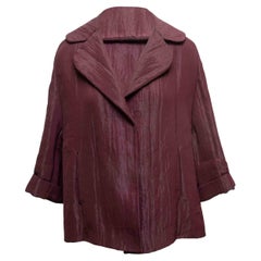 Blazer in raso bordeaux Maurizio Pecoraro taglia IT 40