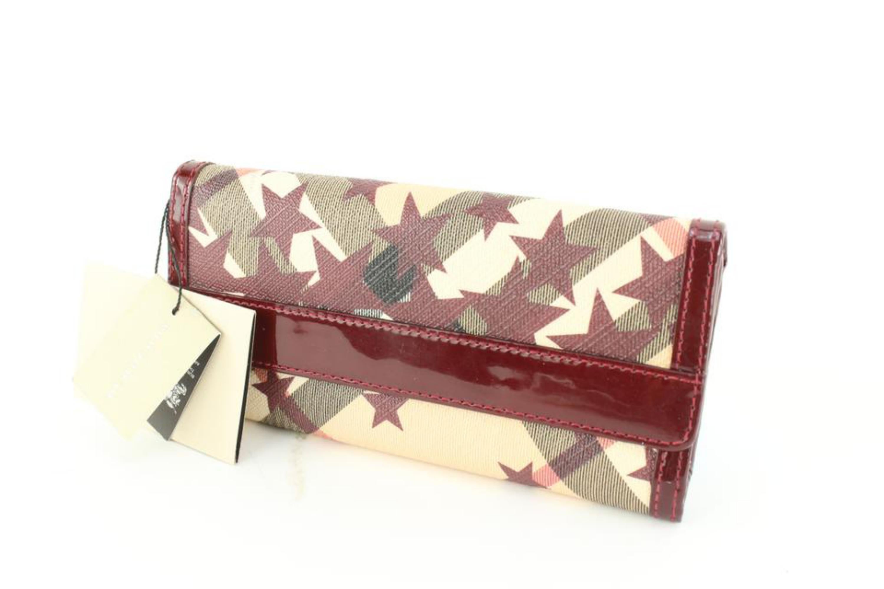 Burgundy Novacheck Star Long Flap Wallet 75b615s 6