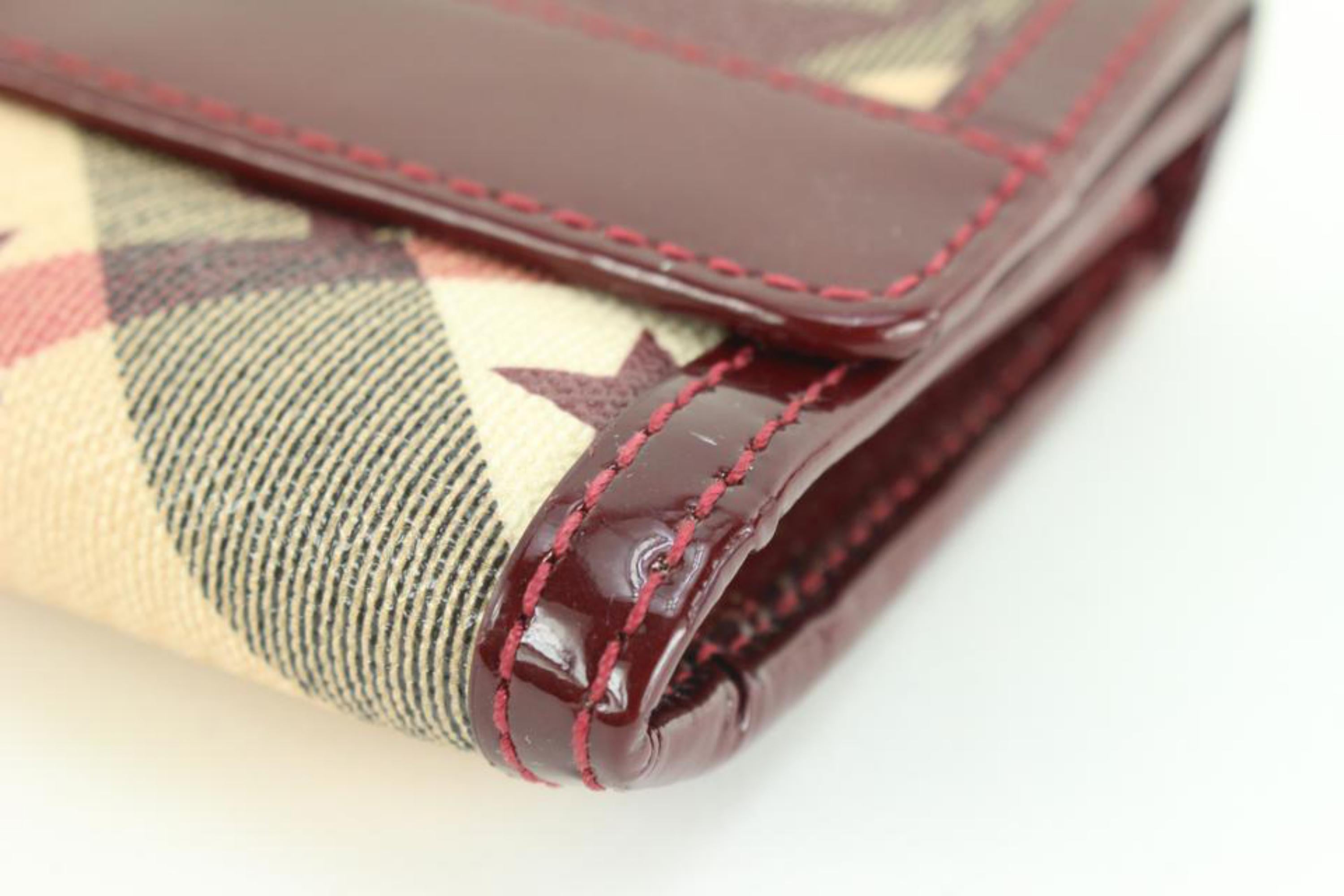 Brown Burgundy Novacheck Star Long Flap Wallet 75b615s