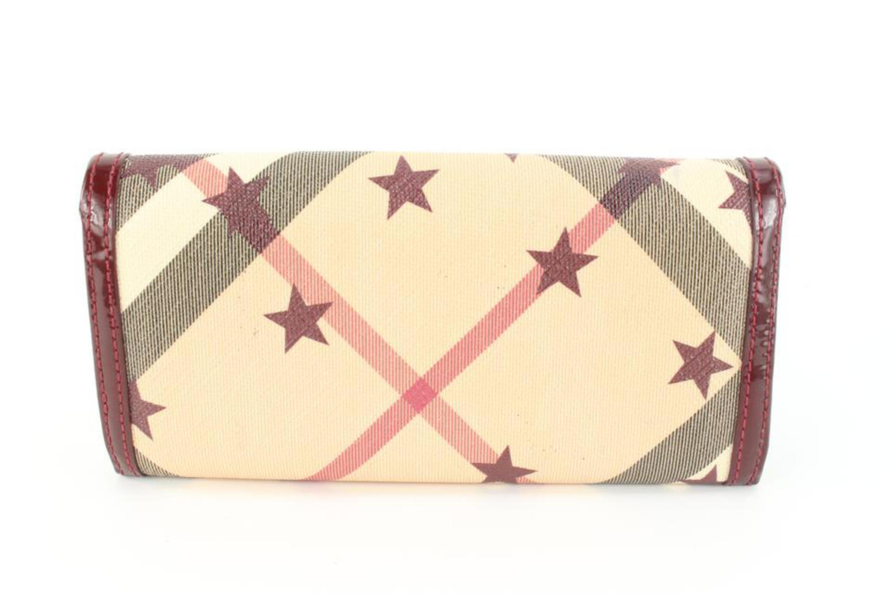 Burgundy Novacheck Star Long Flap Wallet 75b615s 3