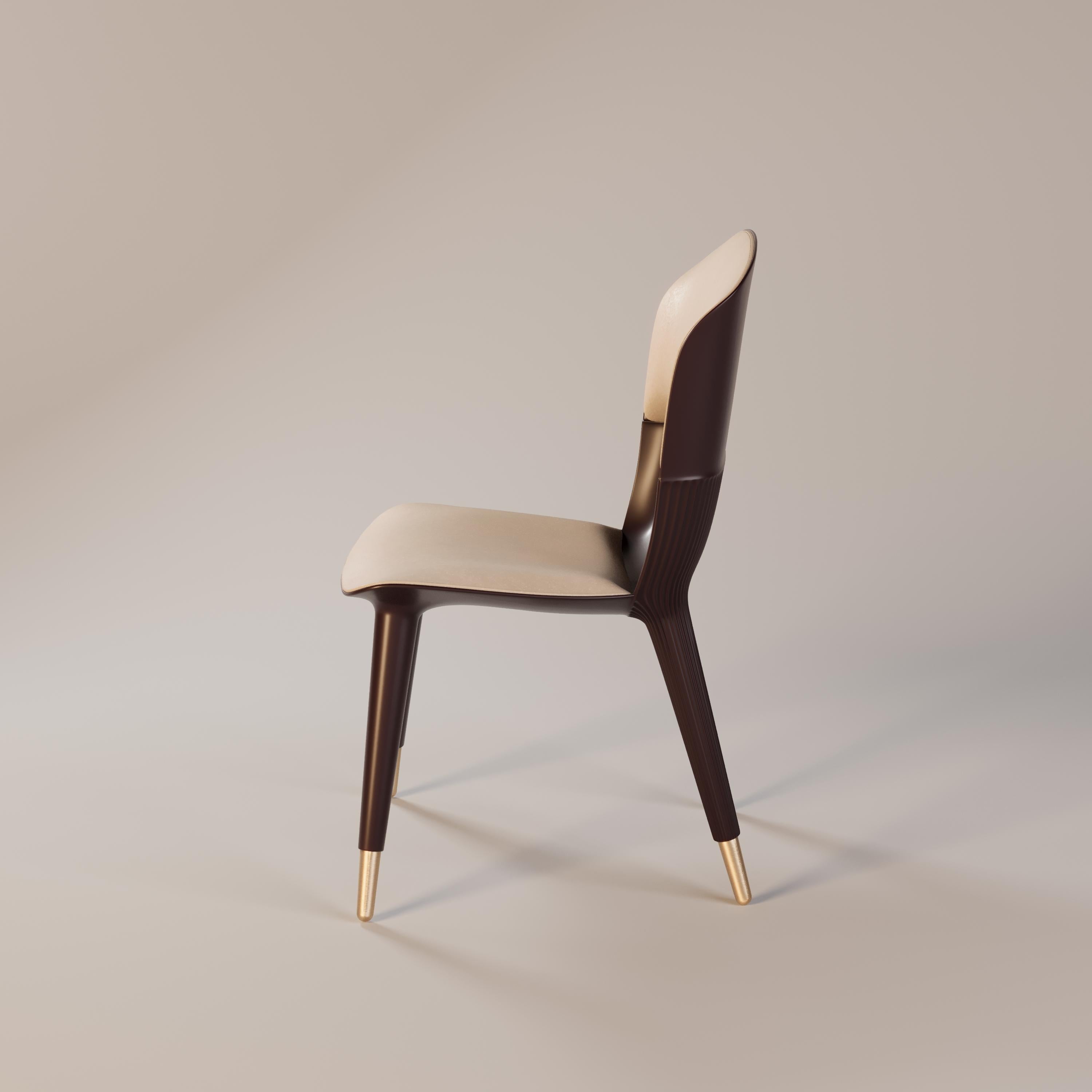 Silla de comedor para exterior con tapicería de piel burdeos Moderno en venta