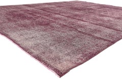 Vintage Turkish Burgundy Overdyed Rug, Modern Industrial Meets Rustic Elegance