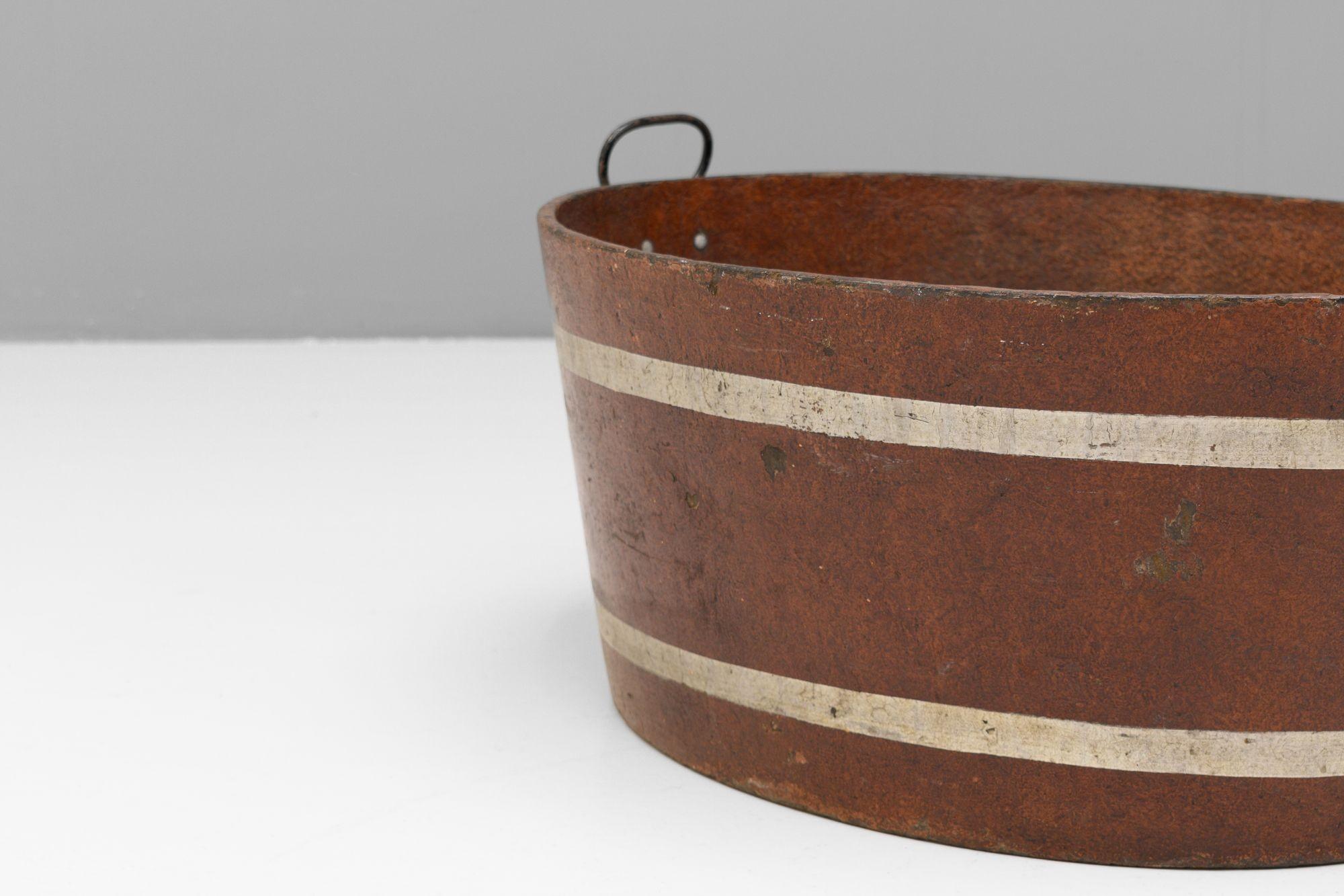 British Burgundy Papier-Mache Trough