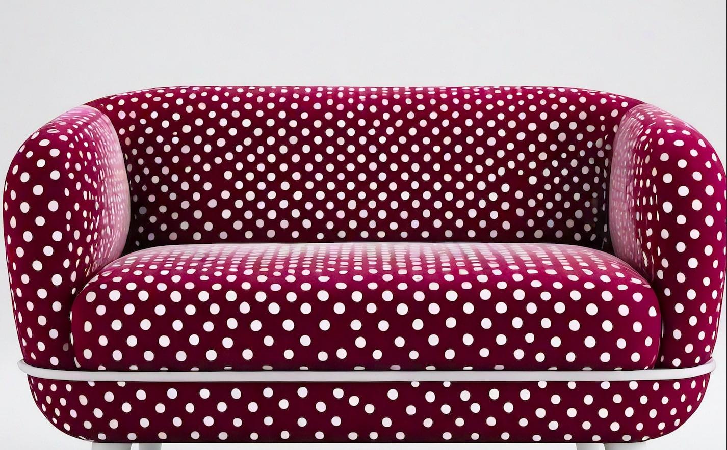 Butaca Polkadot Borgoña en Nuevo estado para la venta en New York, NY