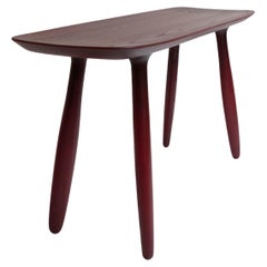 Burgundy Stained Ash Daiku Bench 90 by Victoria Magniant