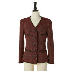 Veste en tweed bourgogne CHANEL