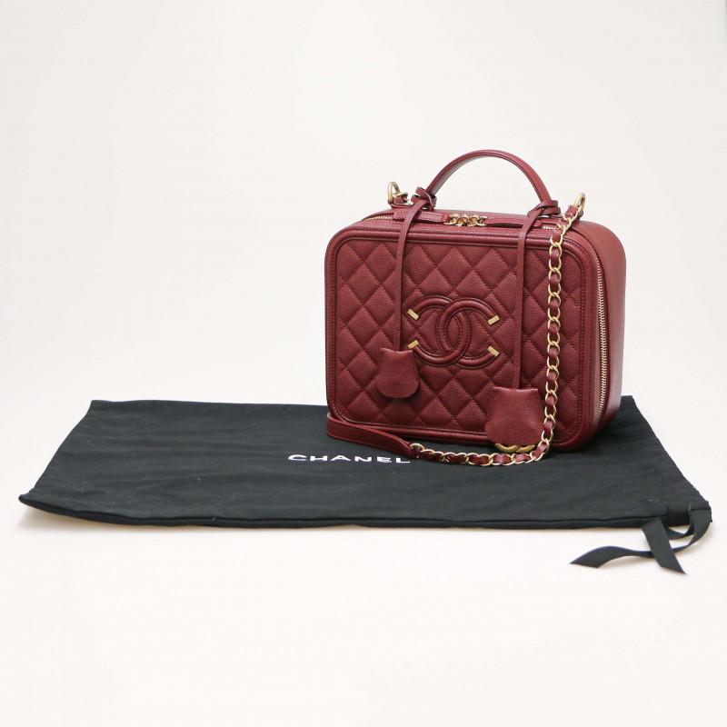 Burgundy Vanity Bag Chanel 7