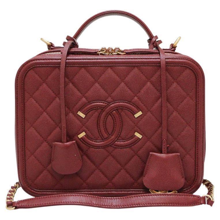 Burgundy Vanity Bag Chanel