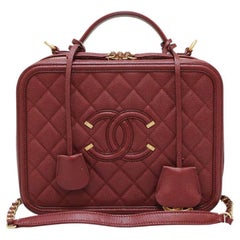 Burgundy Vanity Bag Chanel