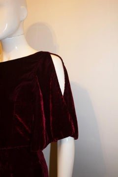 Burgundy Velvet Jump Suit By Beulah