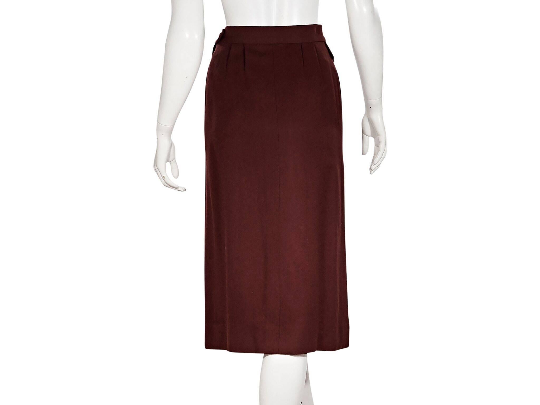 burgundy wool skirt