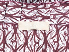 Burgundy & White Alaia Printed Tie-Front Blouse Size IT 40