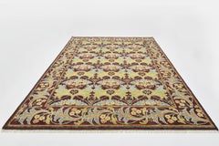 Burgundy William Morris Inspired Area Rug