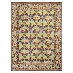 Burgundy William Morris Inspired Area Rug