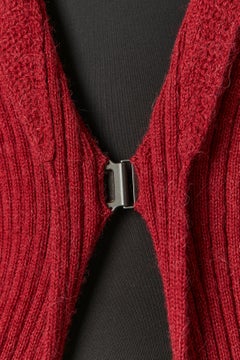 Burgundy wool and alpaca cardigan LANVIN by Alber Elbaz "Les 10 ans" NEW