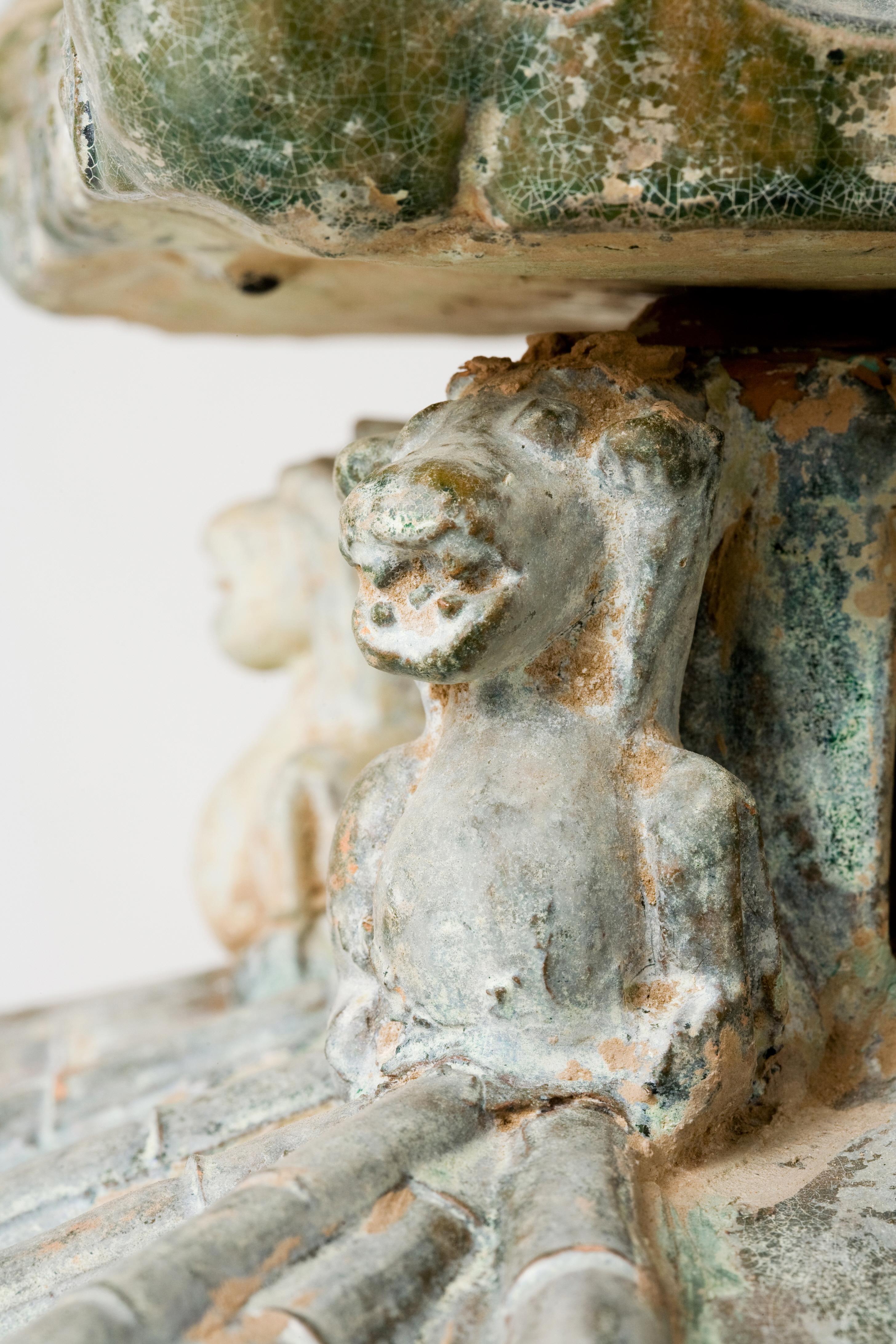Pottery Burial Model of a Green glazed Watch-Tower, Han Dynasty