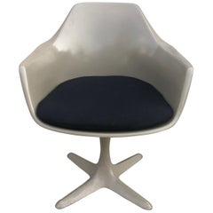 Burke Mid-Century Modern Tulip Style Armchair