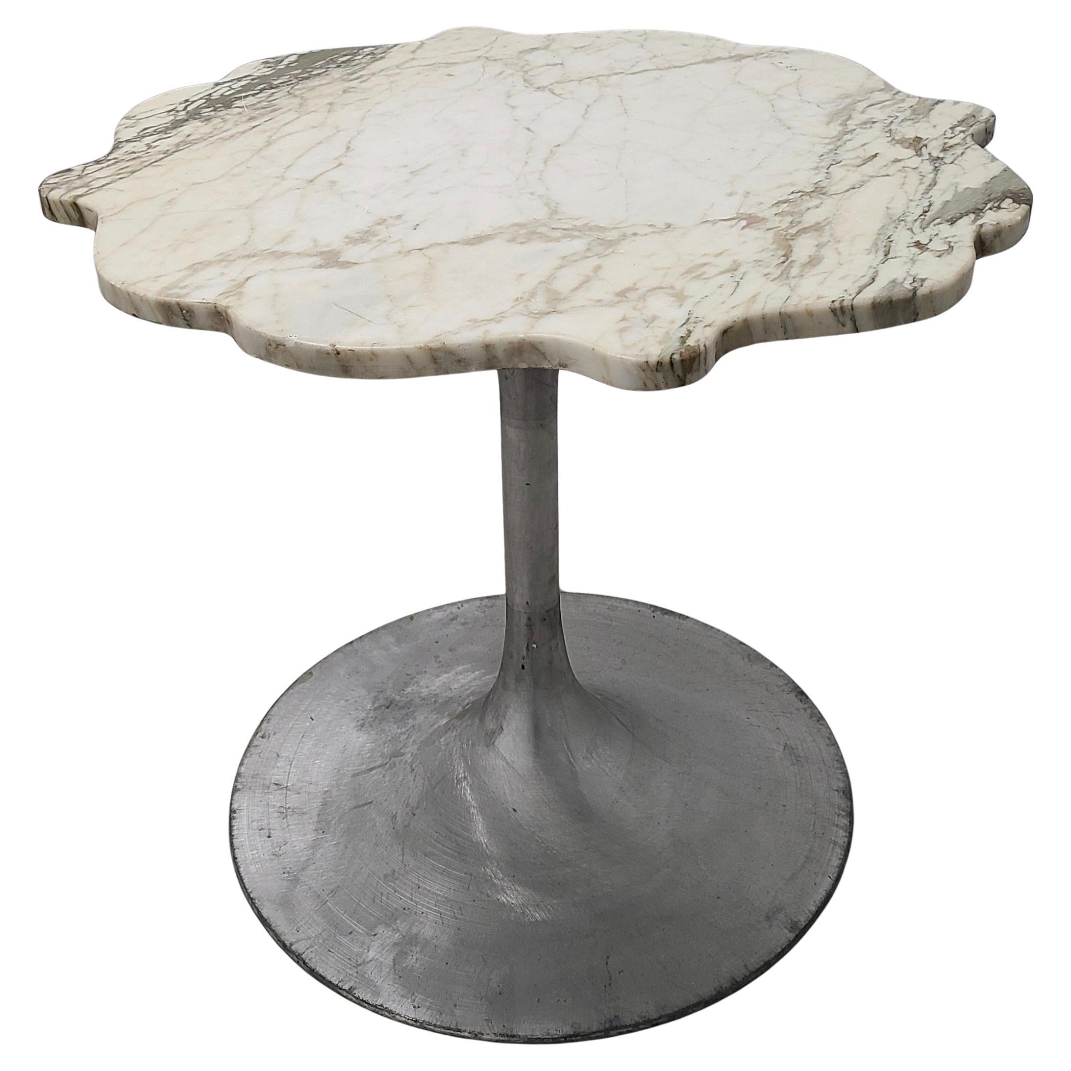 Mid-20th Century Burke Tulip Table Marble Flower Top Continental Height