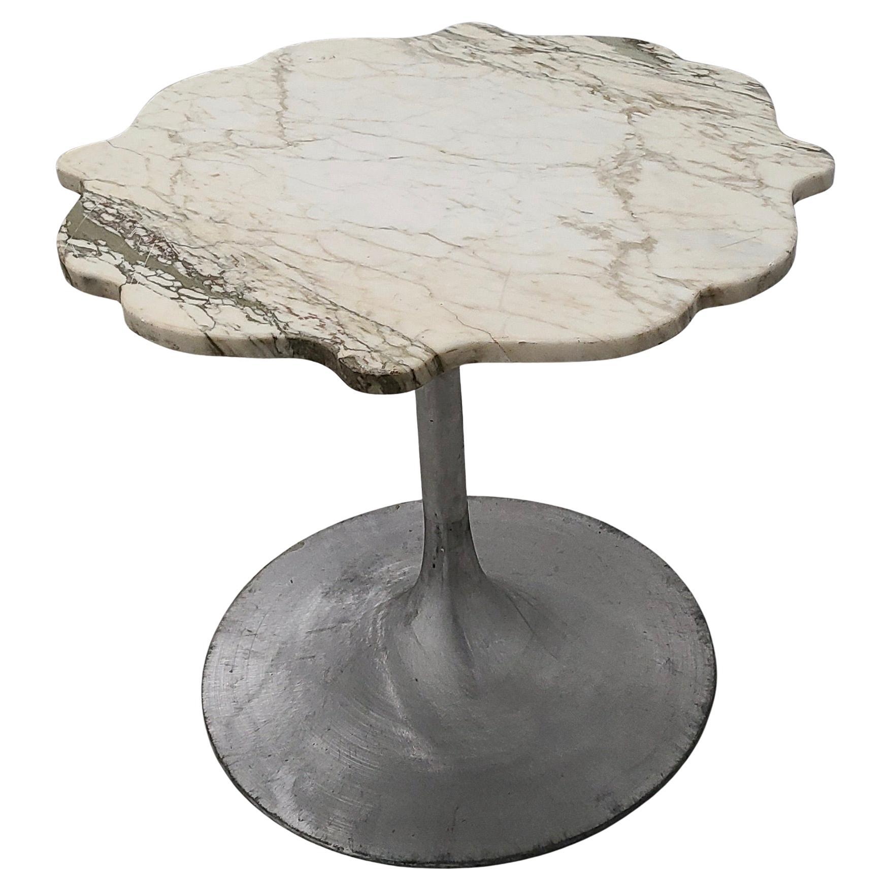 Burke Tulip Table Marble Flower Top Continental Height 4