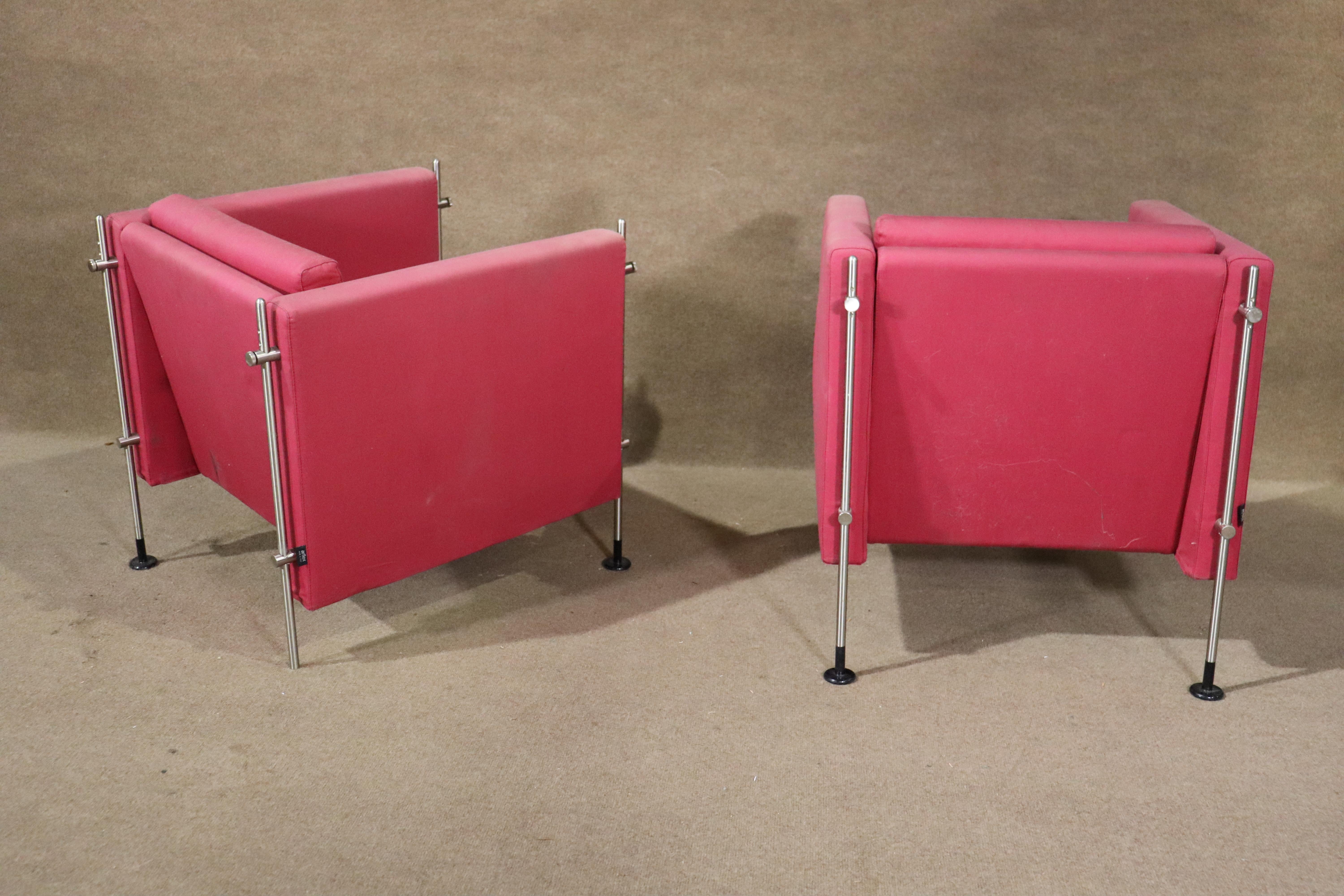 Burkhard Vogtherr 'Felix' Cube Lounge Chairs for Arflex For Sale 3
