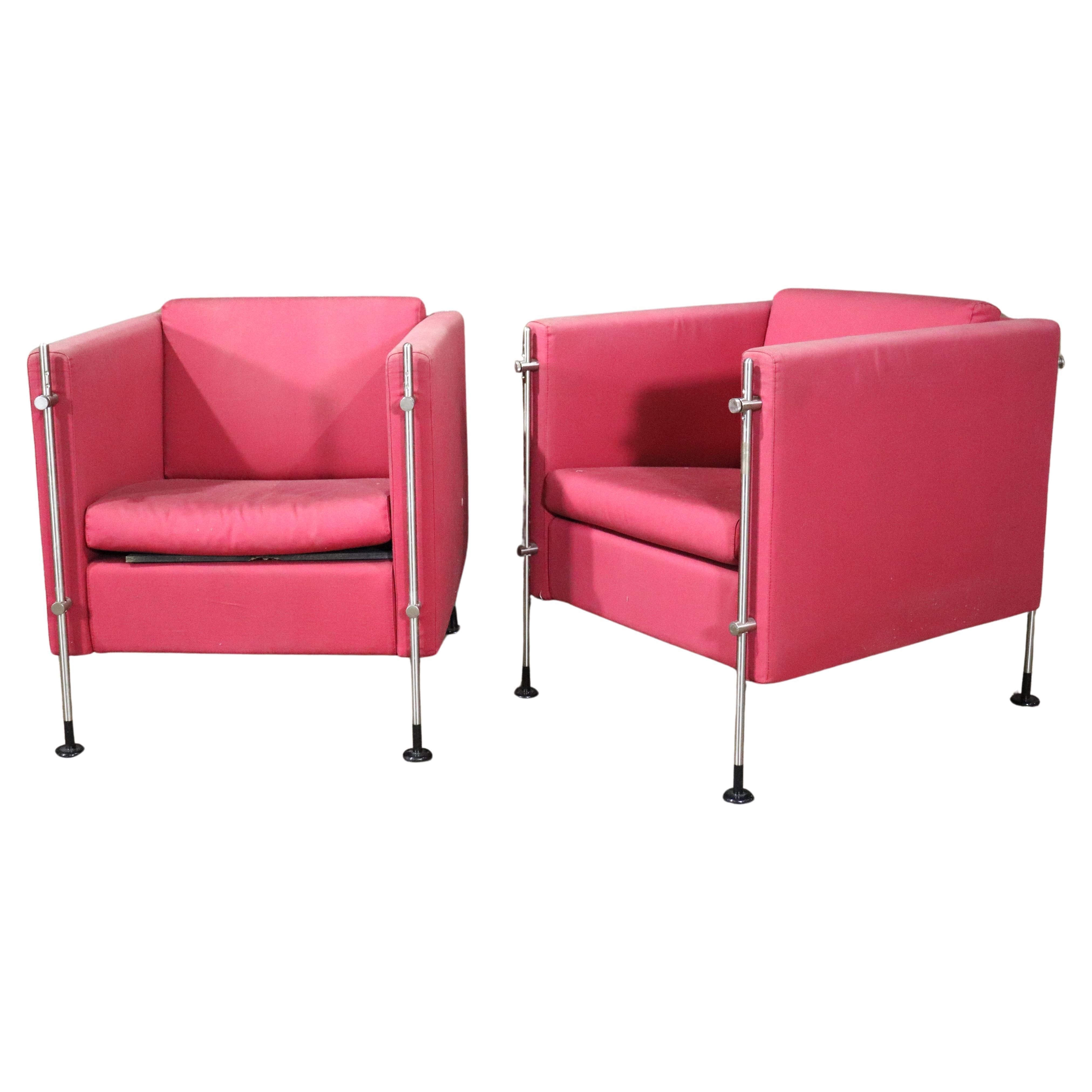Burkhard Vogtherr 'Felix' Cube Lounge Chairs for Arflex For Sale