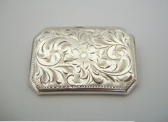 BURKHARDT - Vintage Engraved Sterling Silver Brooch - Canada - Circa 1950's