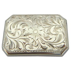 BURKHARDT - Used Engraved Sterling Silver Brooch - Canada - Circa 1950's