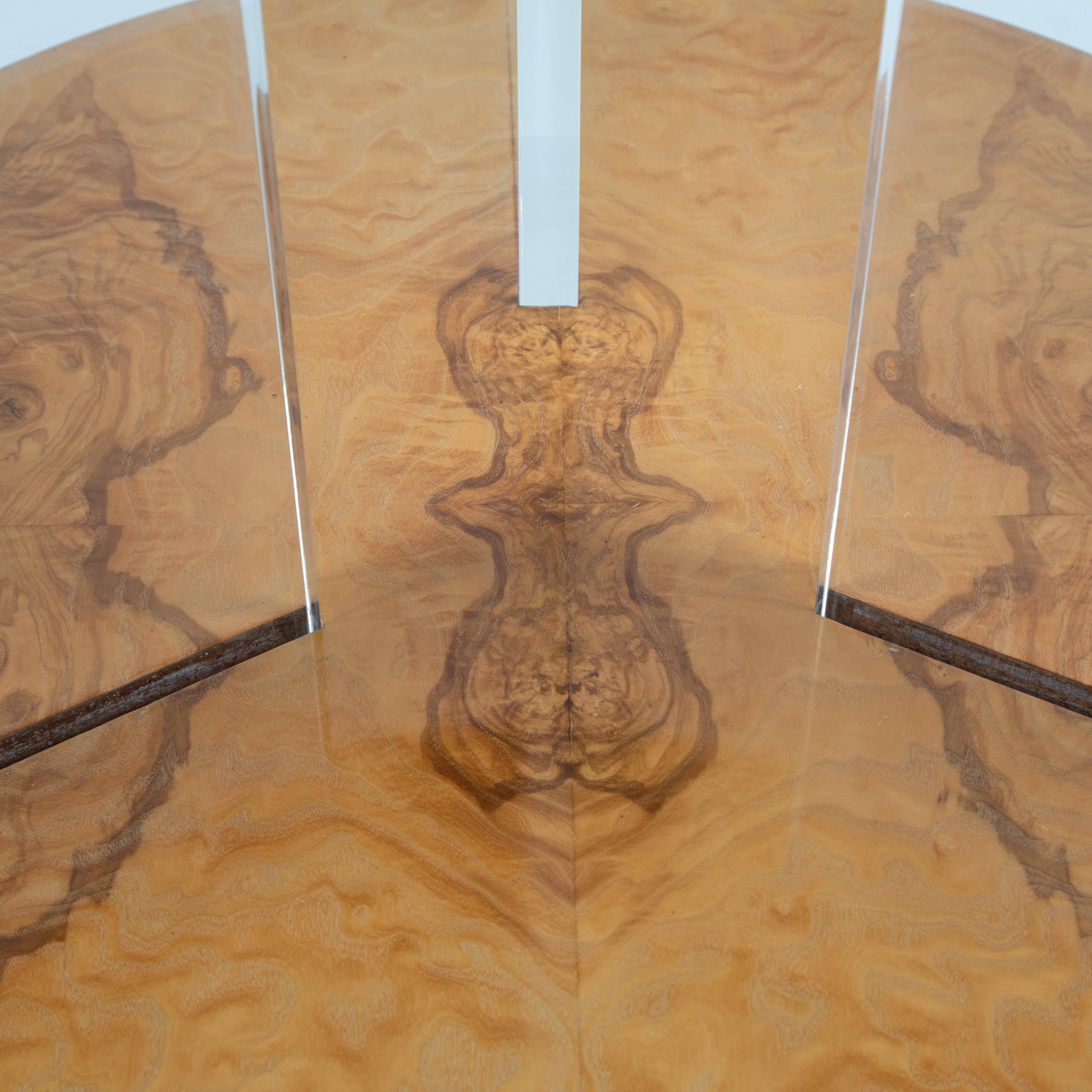 Vladimir Kagan Burl and Acrylic Center Table, circa 1970s 4