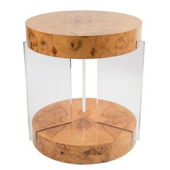 Vladimir Kagan Burl and Acrylic Center Table, circa 1970s