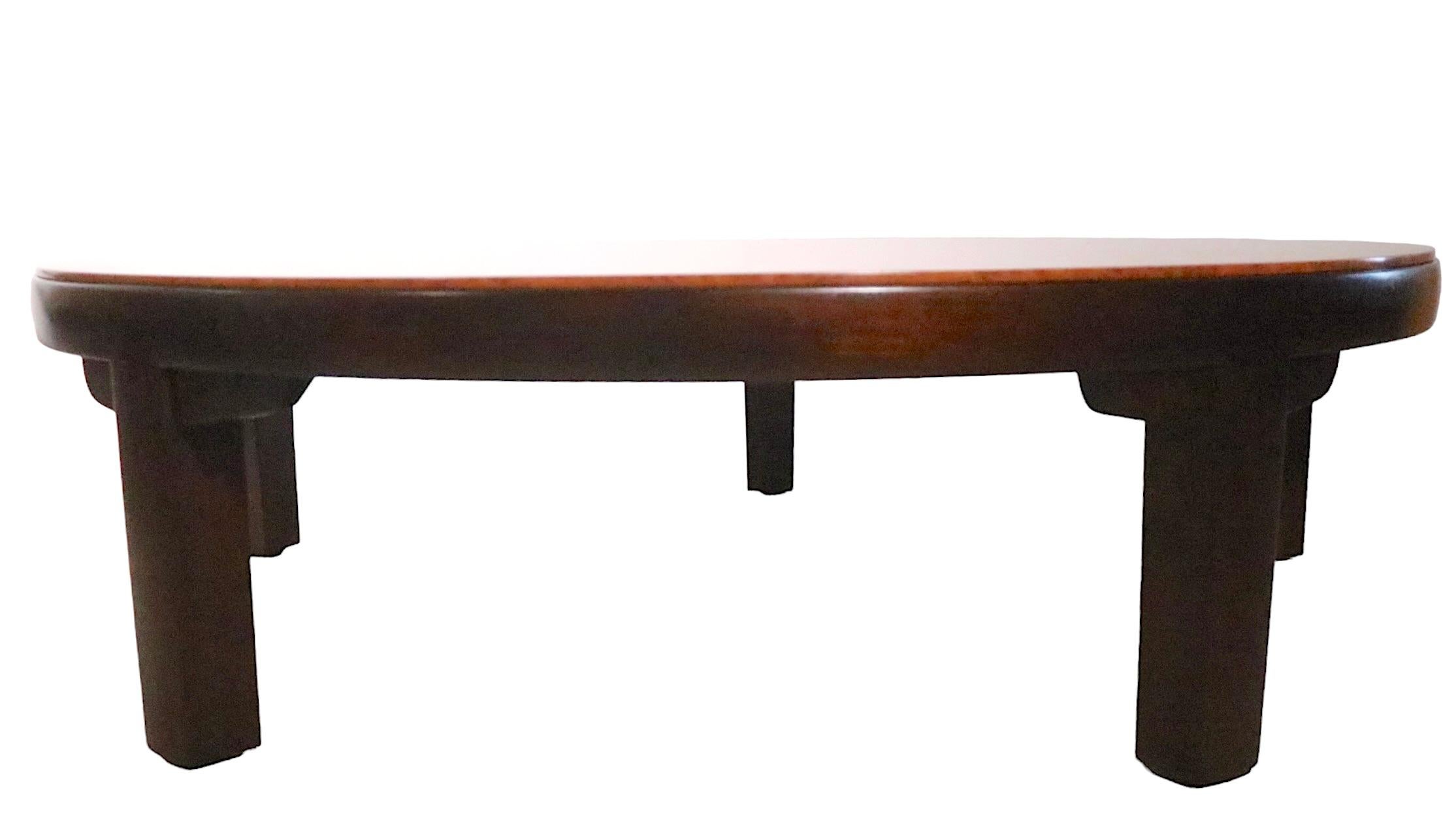 Burl and Walnut Coffee Table by Edward Wormley for Dunbar For Sale 4