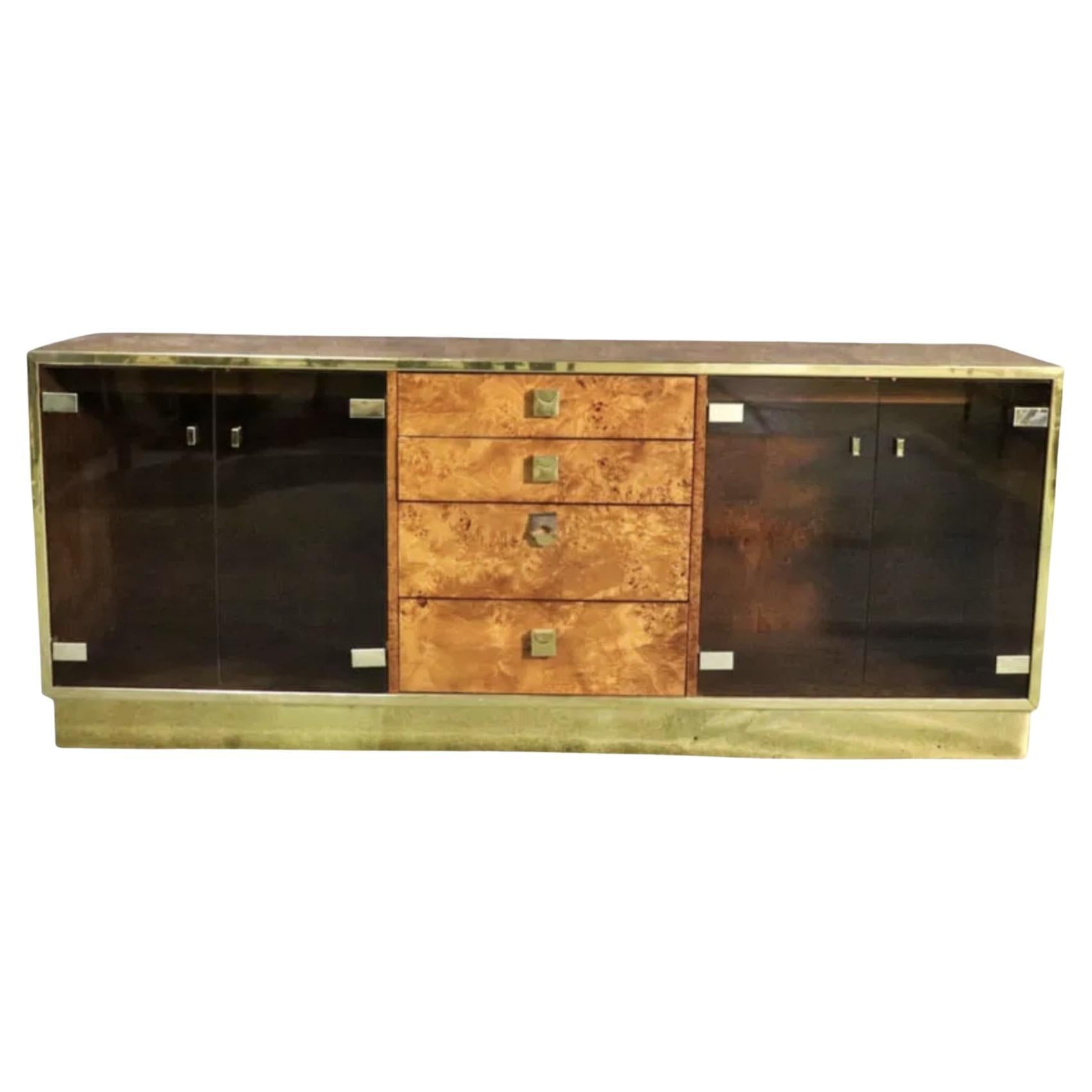 Burl & Brass Credenza by Founders