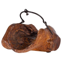Burl Carrier Wrought Iron Handle