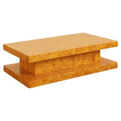 Burl Coffee Table Bar