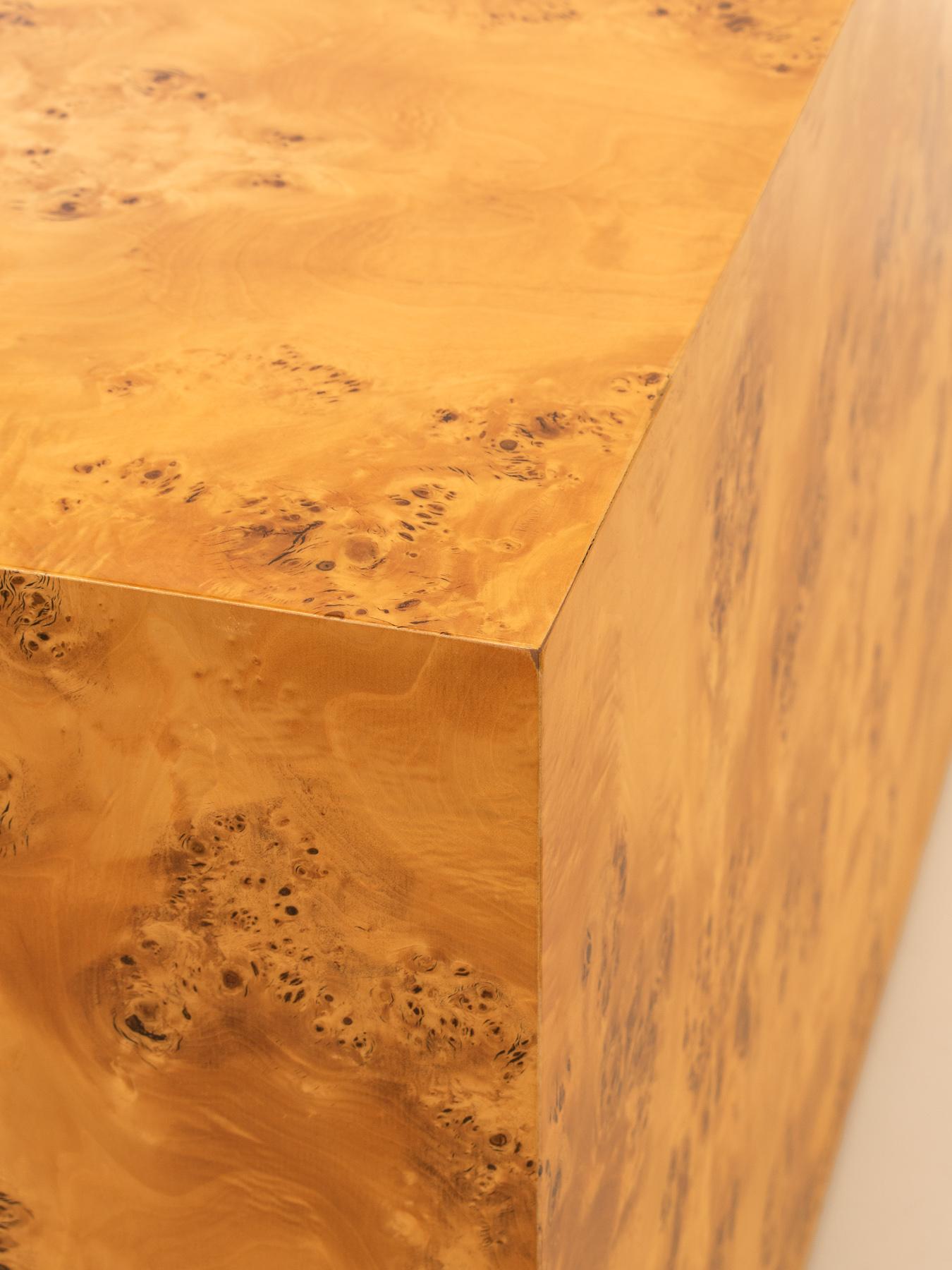 Late 20th Century Burl Credenza by Willy Rizzo for Mario Sabot, Italy, 1970s