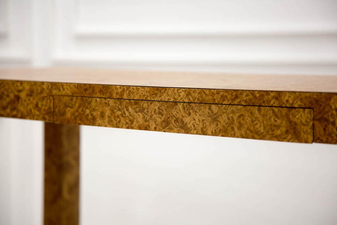 Burl Effect Console Table with Drawer 1
