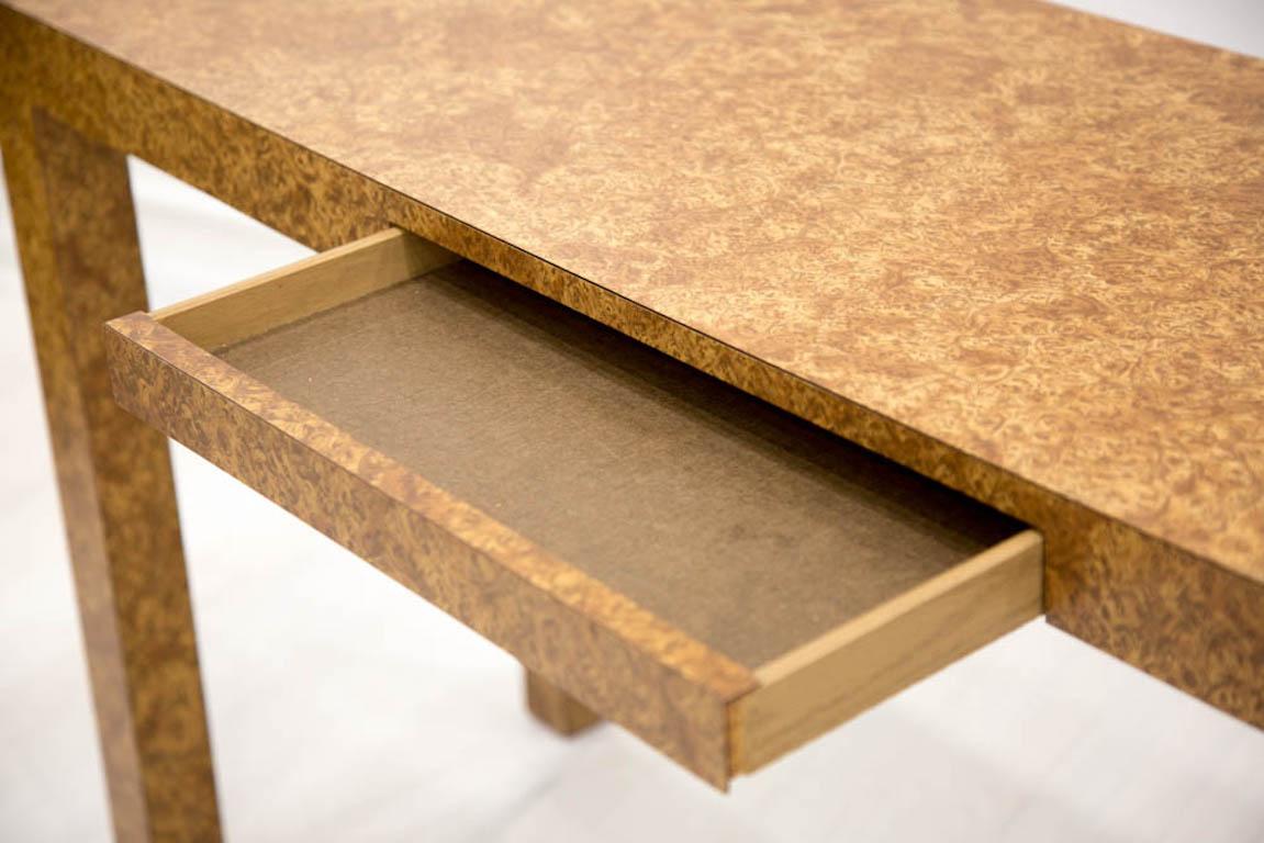 Burl Effect Console Table with Drawer 3