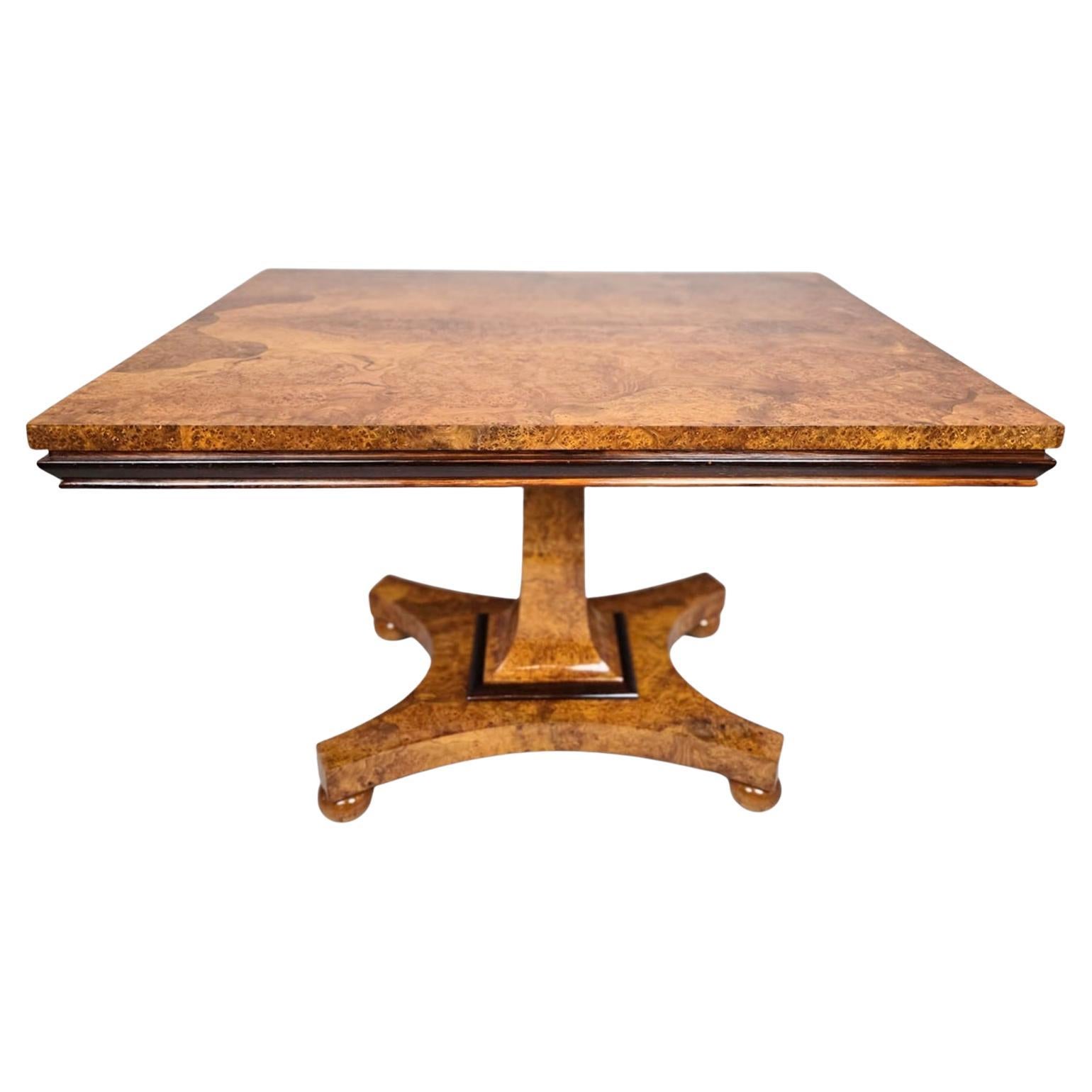Burl Elm Pedestal Table, 19th Century, Circa 1820