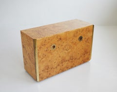 Burl elmwood and brass sideboard by Willy Rizzo, Ed.Mario Sabot 1970