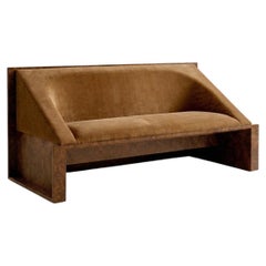 Burl-Framed Perception Bench or Loveseat by Known Work w/Customizable Fabric