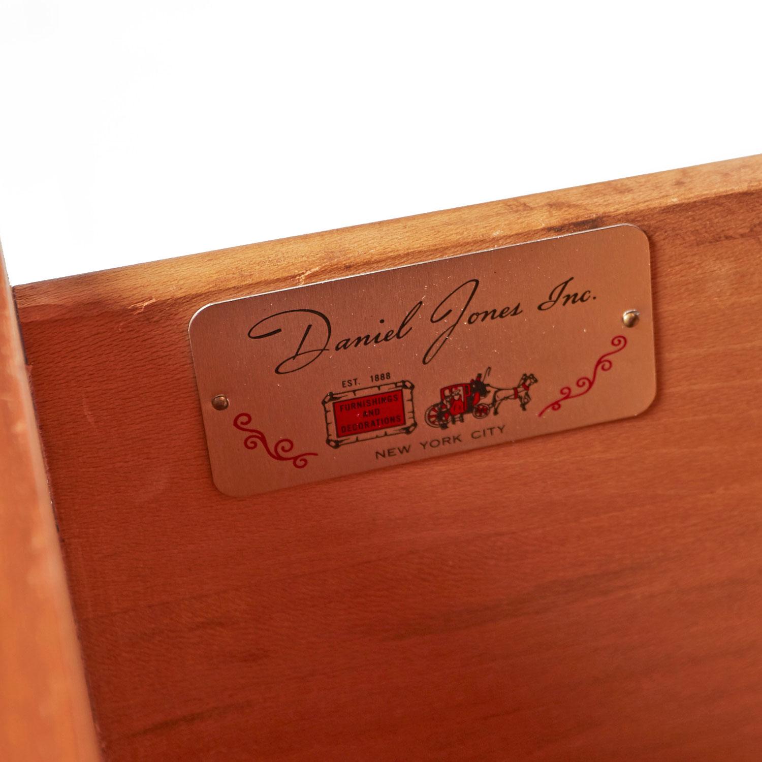 Mid-Century Modern Burl Inlay Walnut Highboy Dresser by Daniel Jones Inc. of New York