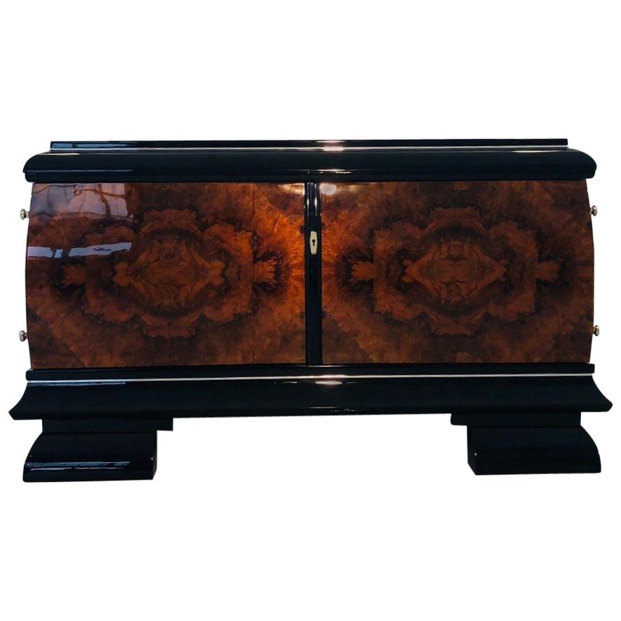 Burl Lowboard or Commode from the Art Deco Era