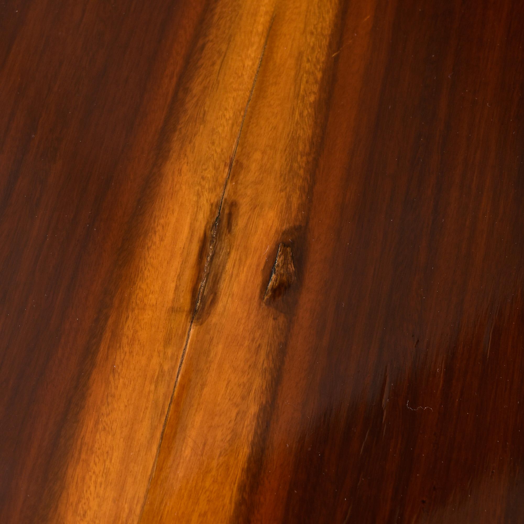 Burl Maple and Rosewood Art Deco Waterfall Executive Desk 5