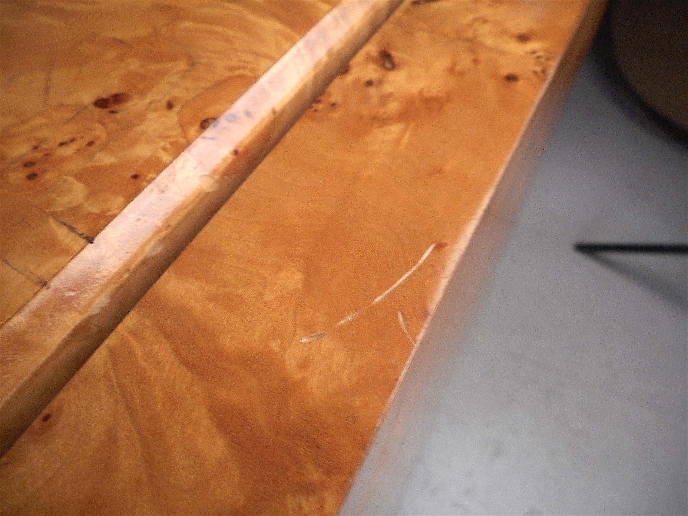 Burl Maple Credenza in the Style of Milo Baughman 3